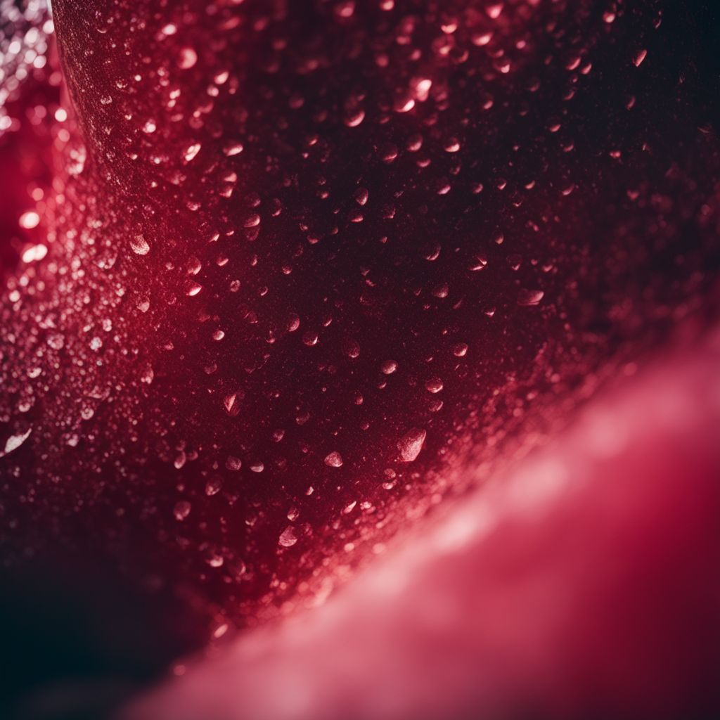 A close-up photo of an inflamed area near the anus.