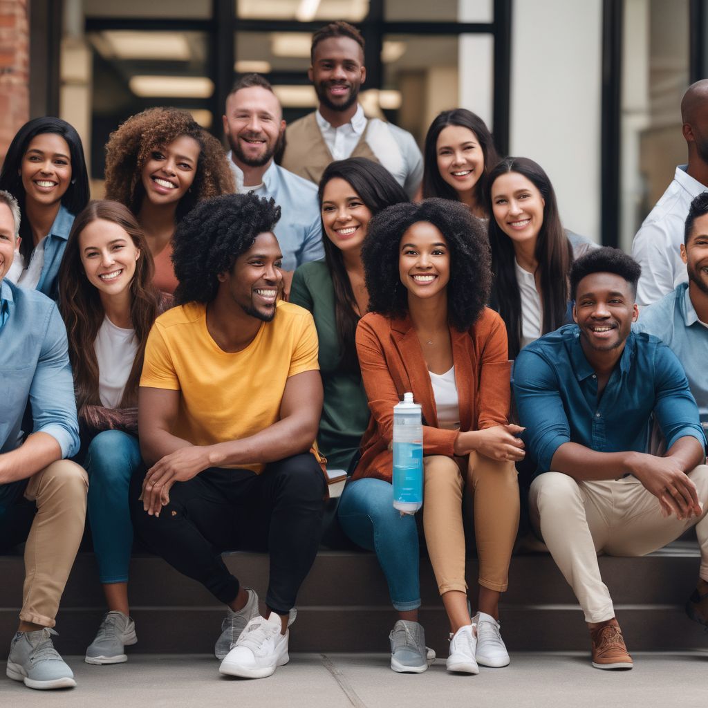A diverse group of people waiting for STD testing at a clinic.